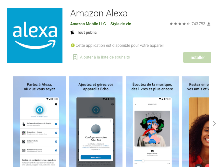 commande vocale alexa amazon